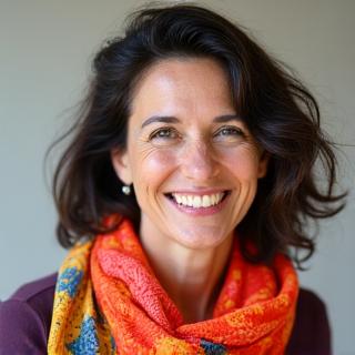 Ritratto professionale di Giulia Bianchi, una donna sorridente con un foulard colorato.